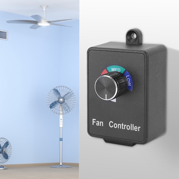 Elektronisk steglös hastighetsregulator Kanalfläkt Variabel hastighetskontrollomkopplare US-kontakt 120V