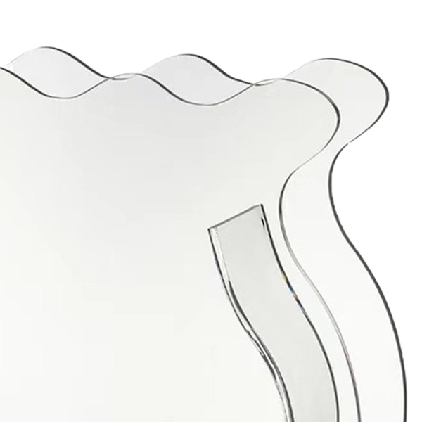 Akvarium Vase Transparent Tyk Akryl Udjævning Enkel Moderne Lille Akvarium til Familie Kontor Kollegieværelse Transparent