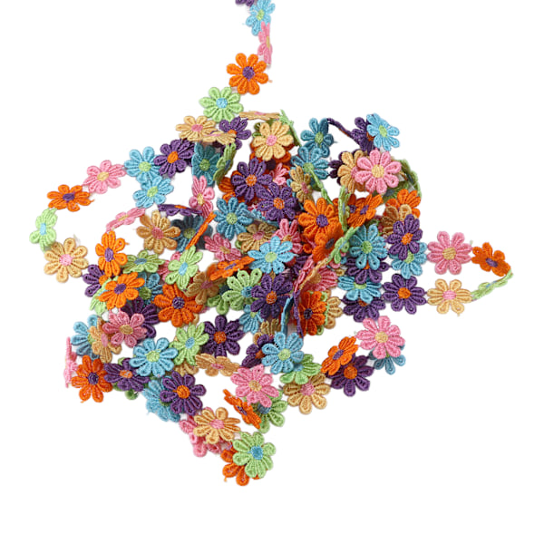 Blondekant Farverig Levende Dejligt Tusindfryd Mønster Bånd Scrapbooking Tilbehør til Tøj Armbånd