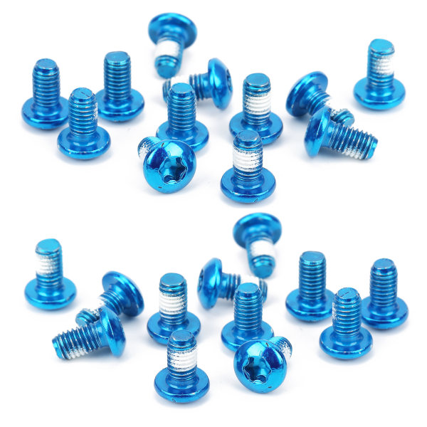 ZTTO 24 stk. Legering Stål Cykel Bremseskive Bolte Mountain Bike M5x10mm Skive T25 Skrue Blå
