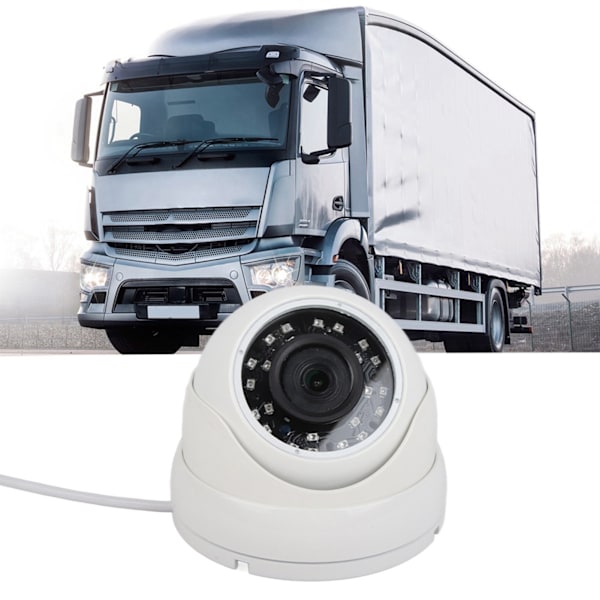 1080P Dome IR-kamera AHD Utomhus PAL-system 24LEDs Vattentät för Bil Bussar Hytter Vit