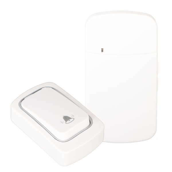 Trådlös dörrklocka Självdriven dörrklocka Voice Intercom ABS Hål Fri installation för hemrum EU-kontakt 100-230V
