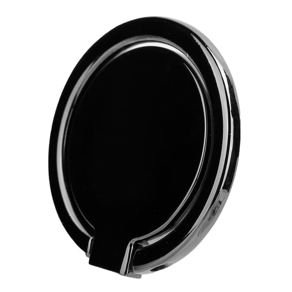 360° roterende metal fingergreb telefonholder til magnetisk bilmontering - blank sort