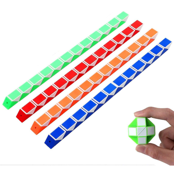Pakke med 10 mini plast puslespill kube for barn tilfeldige farger