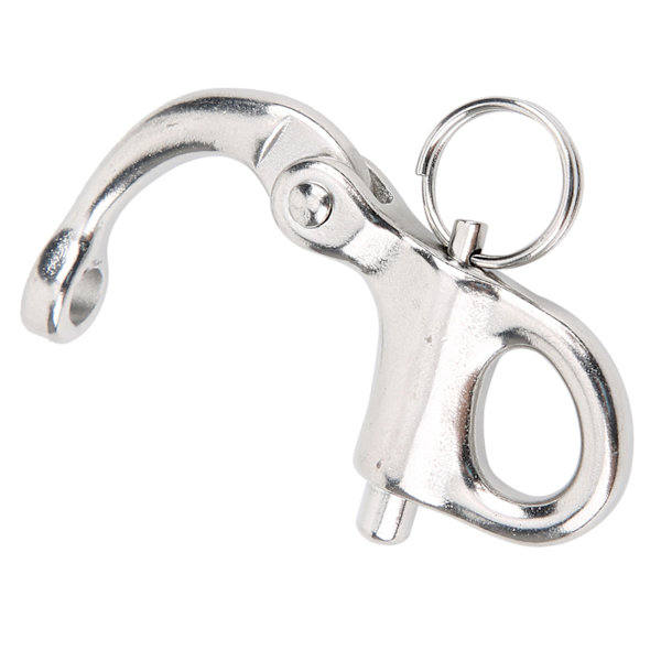Klatrekarabiner i rustfritt stål 316 med raskobling 50MM