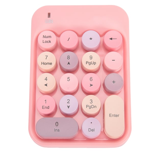 AJAZZ trådløst numerisk tastatur Chokolade Keycap til spilretningsændring AK18 2.4GPink