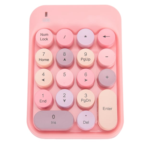 AJAZZ trådlöst numeriskt tangentbord Choklad Keycap för spelriktningsväxling AK18 2.4GPink