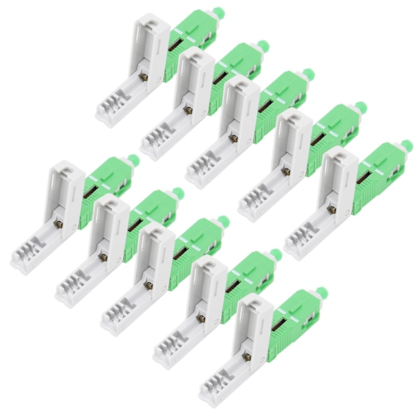10 stk Fiberoptisk Hurtigkobling Indbygget SC/til APC Hurtig Koldforbindelse Adapter