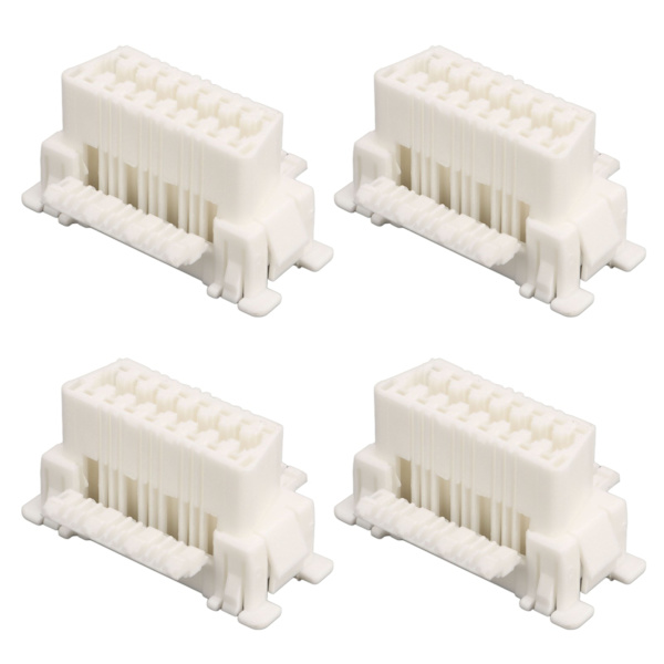 10 stk OBD2 16-bens Hun-stik Kabelforbindelse Hvid til Bil Diagnostisk Stik Interface Scanner