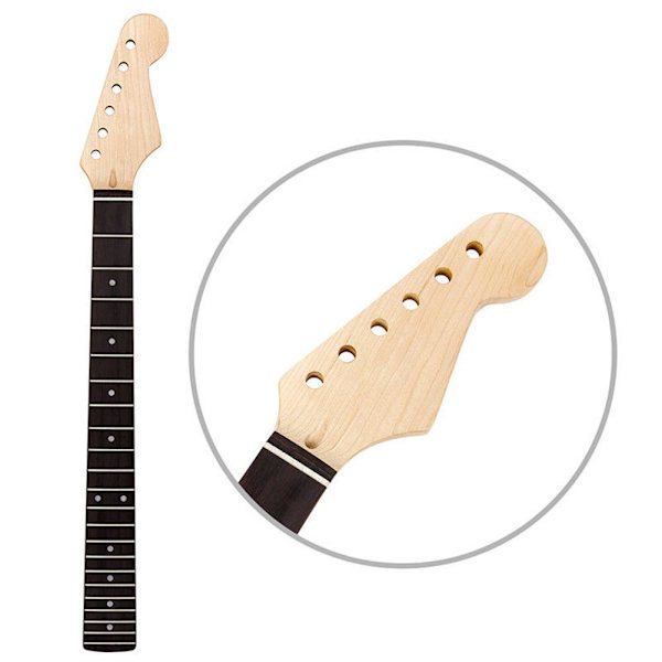 22 Fret Gitarrhals Trä Gripbräda Elgitarrbyte