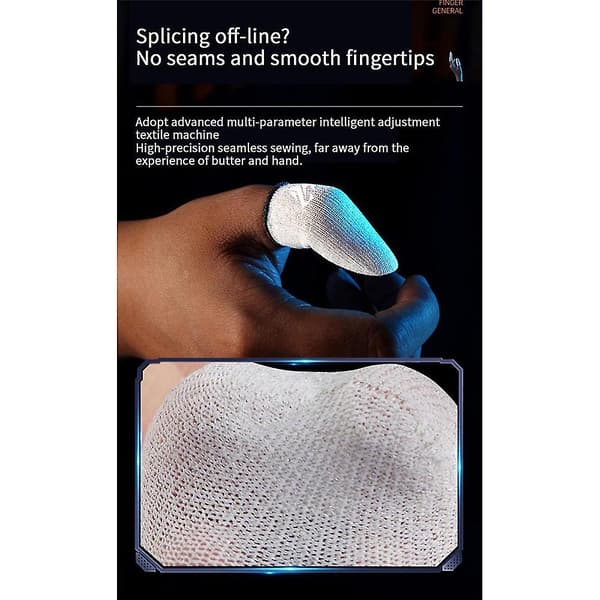 2 par mobilspilshylstre til PUBG smart touch screen fingerhandsker Black