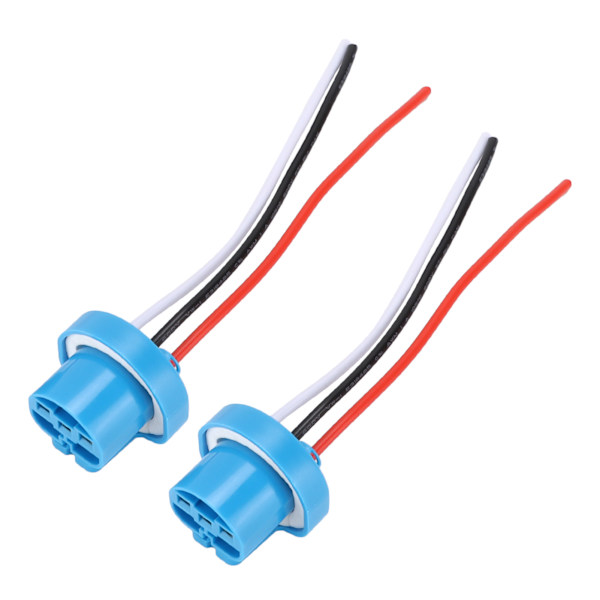 Par 9007 Hunn Socket Hodelykt Tåkelys Universal for 9004 HB1 HB5 Pærer 12V‑24V