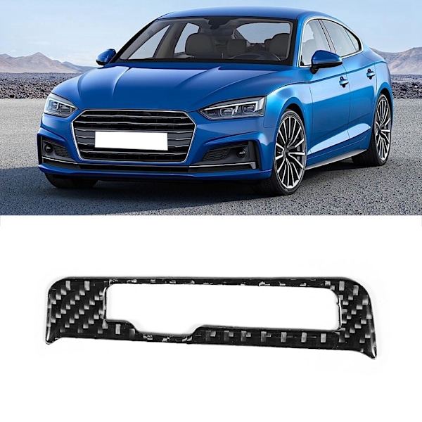 Kulfiber Gearshift Panel Dekorationssticker Kit Passer til Audi A4 B8 A5 Q5