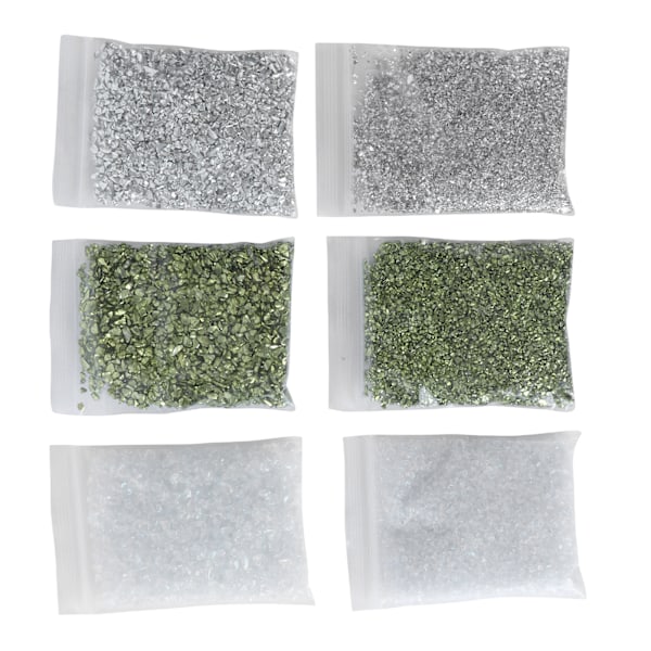 Knust glas uregelmæssigt skimmelfyld Glitter til Nail Art Craft Vase Filler DIY Smykker Lav dekoration