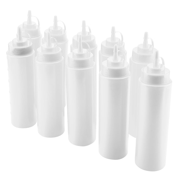 720ml 10st/set Plast krydddispenser för såsolja gräddvinäger (vit)