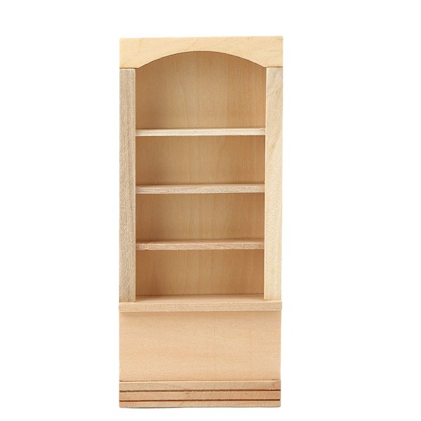 1:12 Dukkehustræbogreol Model til Dukker DIY Dukkehussmøbler Tilbehør Bogreol