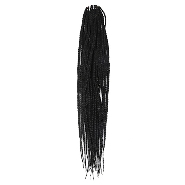 Twist Braid Hair Svart Högtemperatur syntetiskt hårförlängning Virkat fläthår