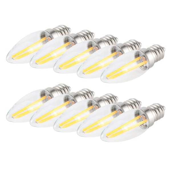 10 stk E12 1,5W AC230V lange glødetråde mini LED-lamper til hjem, bil, landskabsbelysning