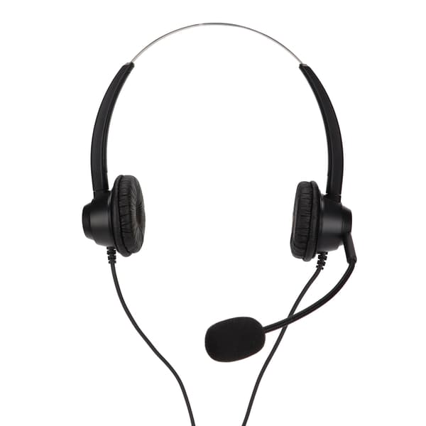 H360DPC Call Center Headset - Øretelefoner til computer med mikrofon til hjemmekontor, kundeservice
