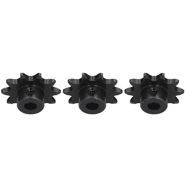 3 stk Stål Kædehjulsæt 8 mm Pitch 6 mm D Hul 10 Tænder 5307-1006-0010