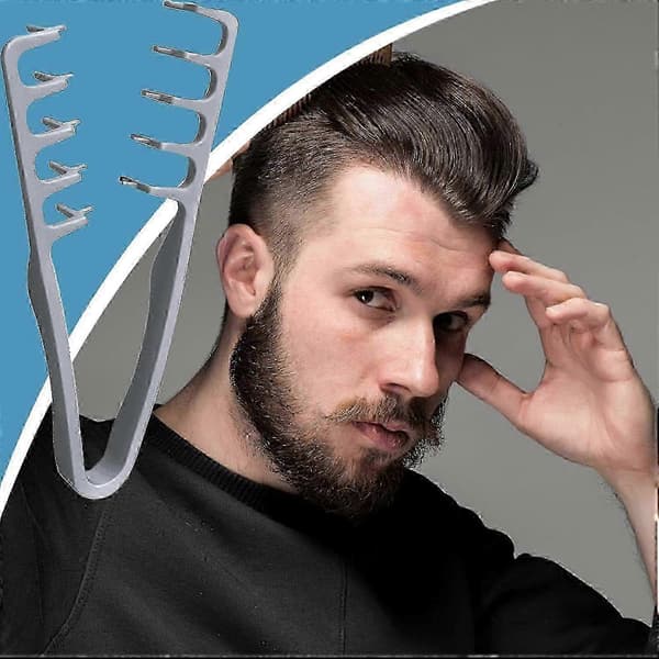 Stylingkam för lugg, verktyg för breda texturer för sömtäckning Gray 2PCS