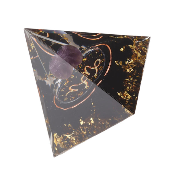 5 cm Orgonitpyramide til positiv energilagning Krystalpyramidemeditation Orgonitpyramider Chakra Zodiac Energy Generator Stenbukken