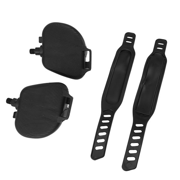 1 par motionscykelpedaler Anti-slip-remdesign Bærbare motionscykeldele med justerbar rem til stationær cykel 1/2-tomme gevind