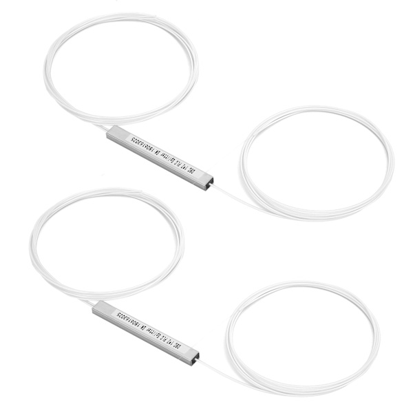 2 st PLC-splitter, bar fiber, utan kontakt, enkelmod, effektstyrning för datortillbehör (1 x 2)