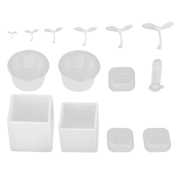 Silicone Mold Kit Casting Reusable DIY Craft Mold 2-Leaf Grass Accessory
