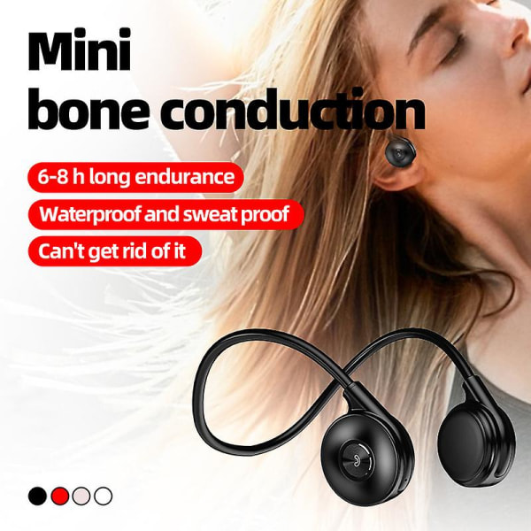 Bone Conduction Bluetooth hörlurar - Sport Earhook Design Black 9.5*9.5*2.5cm
