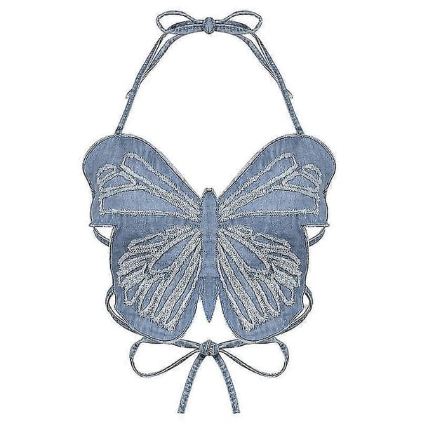 Sommerfugl Jeans Crop Top