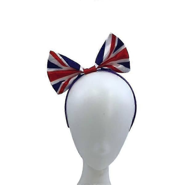 2022 Union Jack Storbritanniens flagga rosetthårband jubileumsfest håraccessoar 1/2/5 st UK flag pattern 2PCS