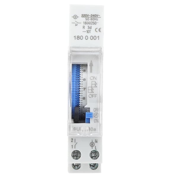 SUL180a 15 minutter mekanisk timer 24 timer DIN-skinne timer tidsafbryder relæ 220V