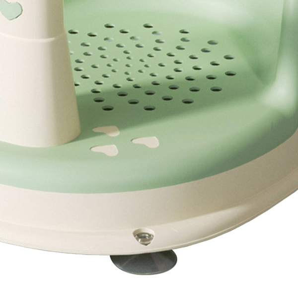 Babybadsits Justerbar Ergonomisk Förhindra halka Spädbarnsbadkarssits Badstol med starka sugkoppar Grön