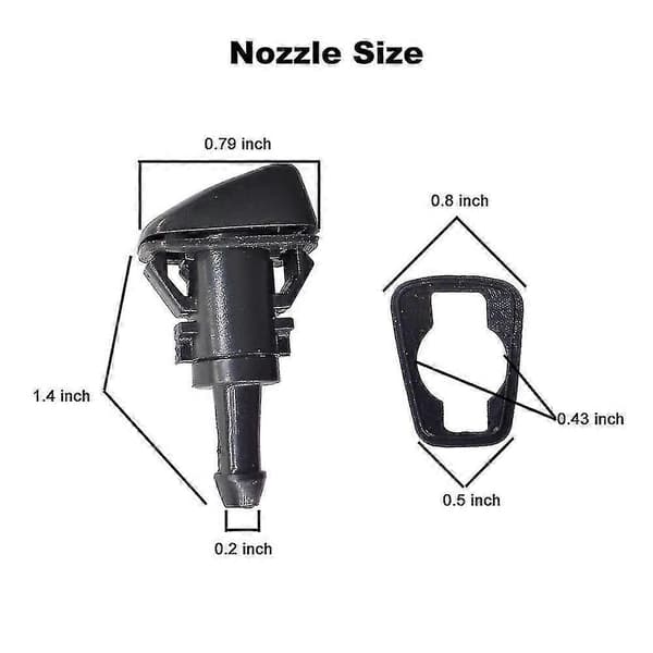 Erstatningssett for frontrutespylerdyser og slange passer til 2001-2013 Dodge Ram Jeep Chrysler Pt Cruiser