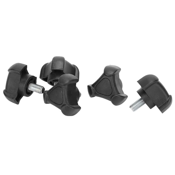 5 st M6-10 mm Triangle Head Hand Clamping Nuts Knob Hand Grip Thumb Screw