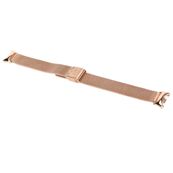 Justerbart pustende klokkearmbånd med brett spenne Quick Release i rustfritt stål for Mi Band 8 Rose Gold