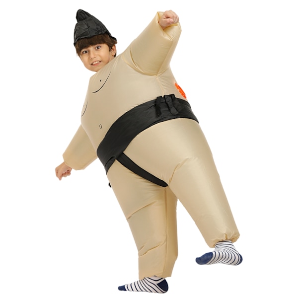 Uppblåsbara brottardräkter Vattentät Lätt återanvändbar Funny Blow Up Sumo Wrestler-dräkt för prestationsbarn (för 120-140 cm)