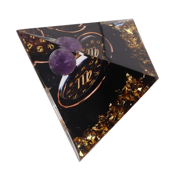 5 cm Orgonitpyramid för positiv energiläkning Kristallpyramidmeditation Orgonitpyramider Chakra Zodiac Energy Generator Jungfrun