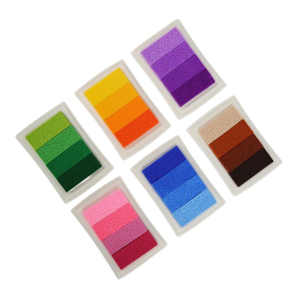Blekkpute Svamp Vannbasert Gradientfarge Ikke-giftig Vaskbar DIY Stempel for Scrapbook-maling