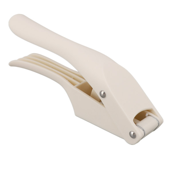 Garlic Press Multipurpose 2 in 1 Efficient Easy Press Ergonomic Handle Garlic Mincing Tool for Kitchen White