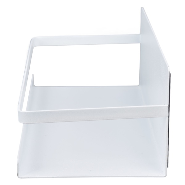 Kitchen Shelf Space Saving Spice Rack Organizer Magnetic Single Tier Iron for Storage White