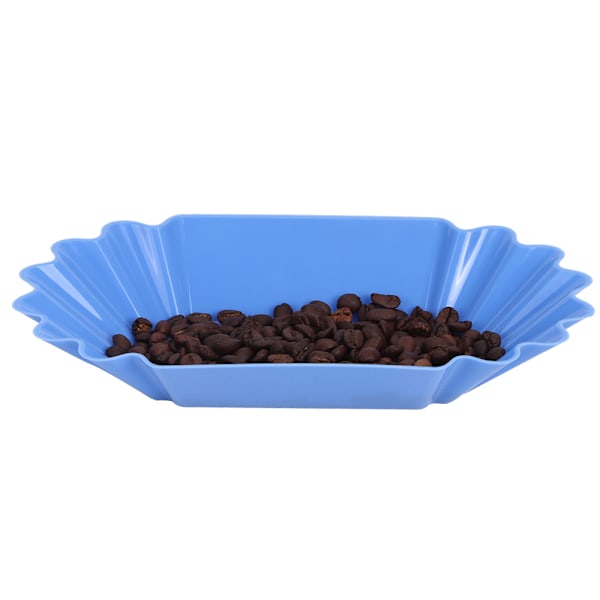 Food Grade PP Plastic Coffee Bean Sample Tray Display Dish Plate Container Home Kitchen Accessory Light Blue