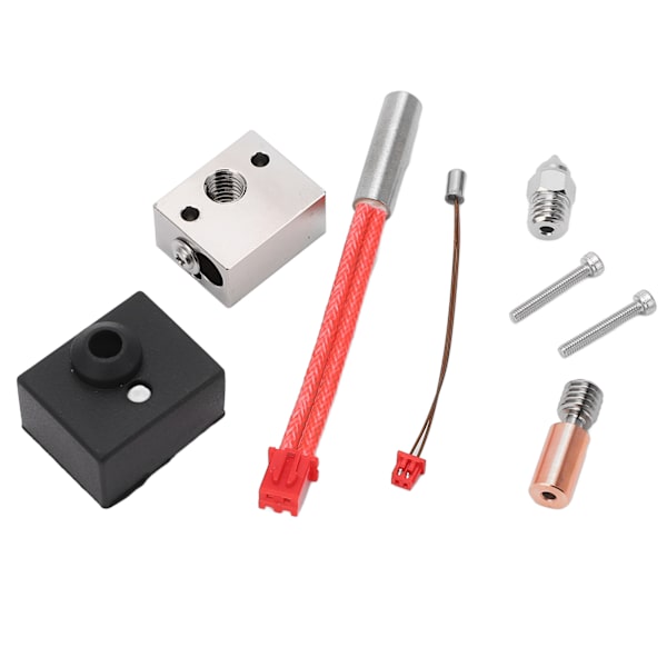 3D-skrivare Hotend Kit Bimetallvärmeblock Halsrörsvärmare Munstycke Extruder delar för Ender 3 S1 24V 40W 300℃