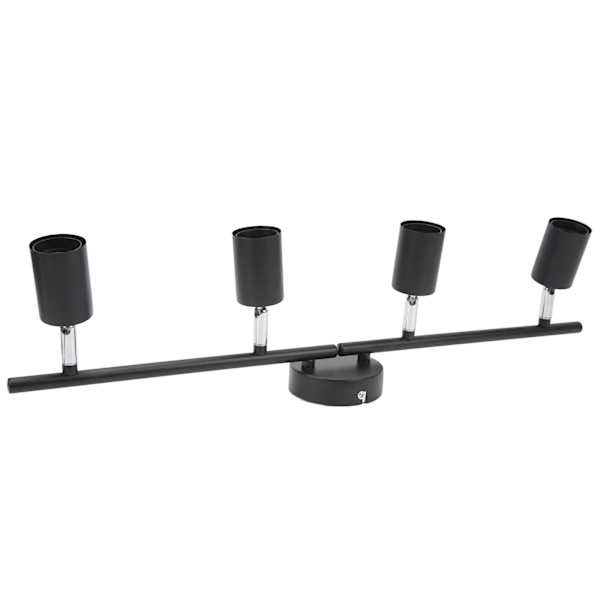 Sporlys Tak LED 4 60W Justerbar Vinkel Foldbar Matt Svart 4 Lys Sporlys for Soverom Hotell 85‑265V
