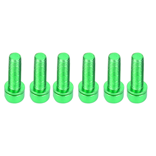 6 stk M5x25mm Titanium Legering Cykel Flaskebeslag Opbevaringsstativ Bolt Cykel Tilbehør (grøn)