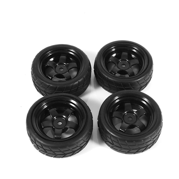 Nye 4 stk svarte gummidék & felger High Grip dekk for HPI HSP On Road RC bil