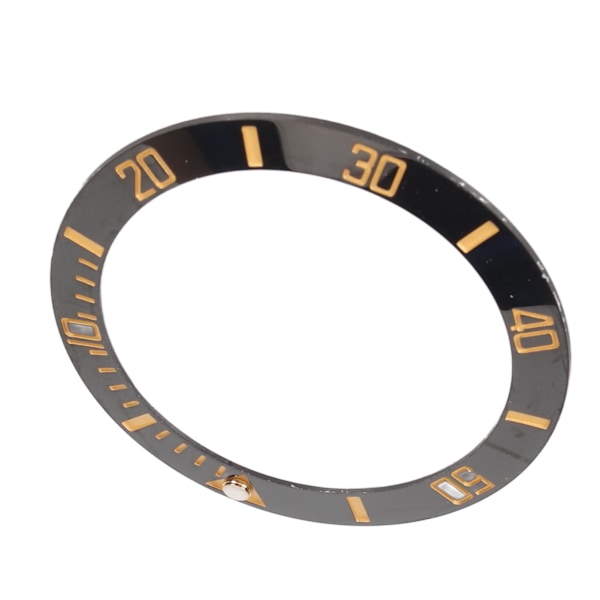 40 mm diameter klocka Insert Ring Clear Scale Luminous Keramic Replacement Bezel Insert Gold Character Black Back