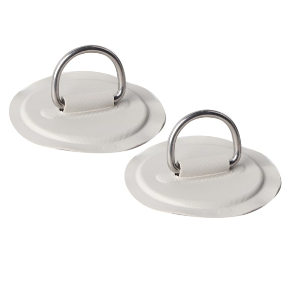 2 stk. oppustelig bådkajak D-ring Pad Patch PVC marine rustfrit stål fast spænde (grå)