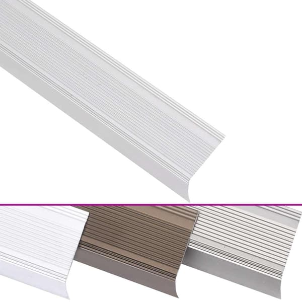 vidaXL Trappenæser i L-form 5 stk. aluminium 100 cm sølv Silver silver